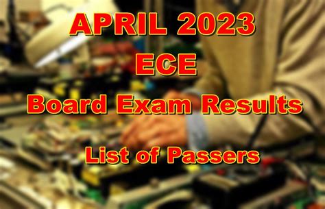 ece board exam result april 2023